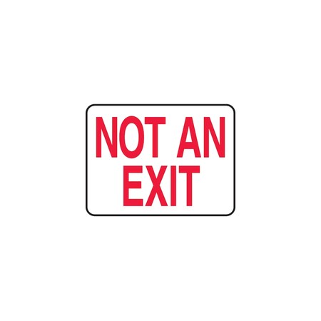 Panduit SAFETY SIGN, 10.00" X 14.00", NOT AN EXIT,  PLVS1014B7080